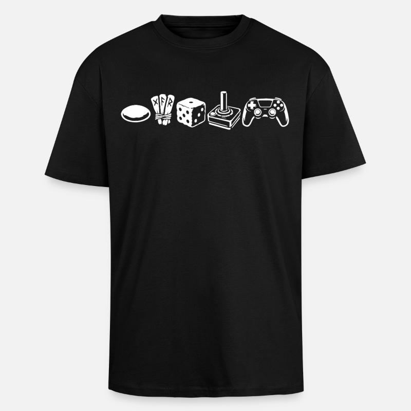Évolution des contrôleurs | Joueurs - T-shirt unisexe oversize épais - noir