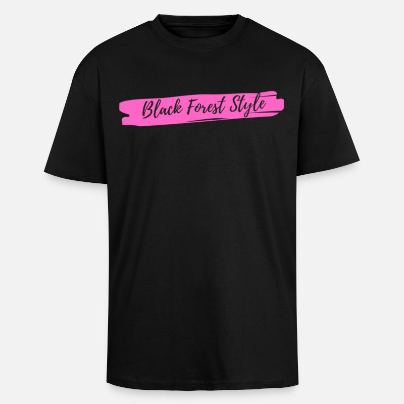 Black Forest Style Pink - Oversized Heavyweight Unisex T-Shirt - Schwarz