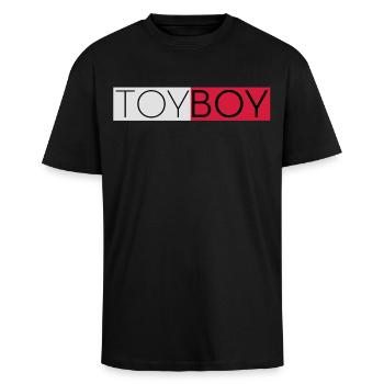 ToyBoy2 - Oversized Heavyweight Unisex T-Shirt - Schwarz - Vorne - Alina (178cm) & Michal (187cm)