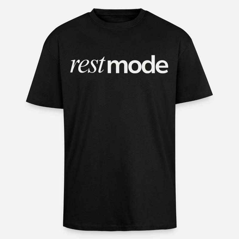 Rest Mode Mood - Oversized Heavyweight Unisex T-Shirt - Schwarz