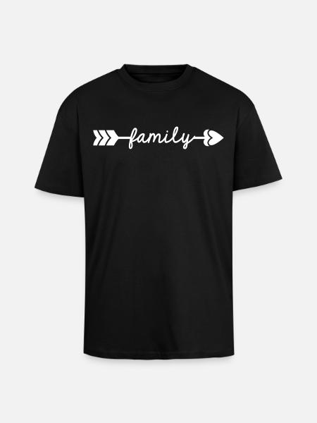 Family - Unisex Oversized Heavyweight T-shirt - black