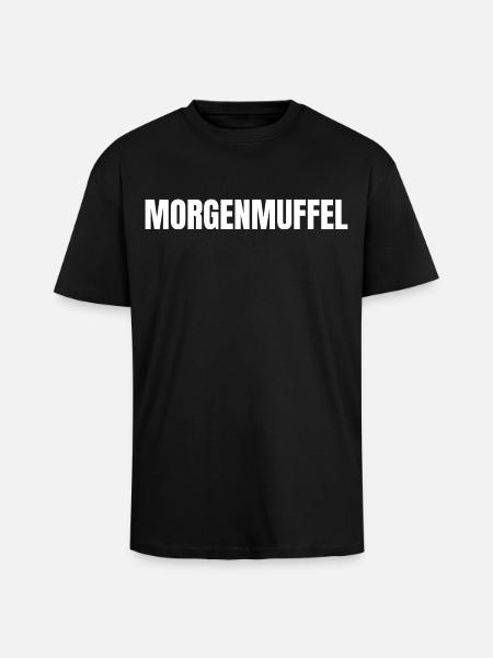 MORGENMUFFEL WEISS - Oversized Heavyweight Unisex T-Shirt - Schwarz