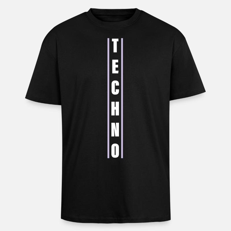 TECHNO - Unisex Oversized Heavyweight T-shirt - black