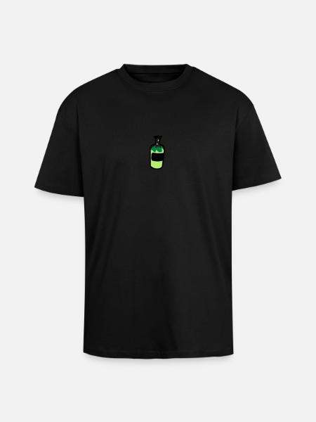 alkohol - Oversized Heavyweight Unisex T-Shirt - Schwarz