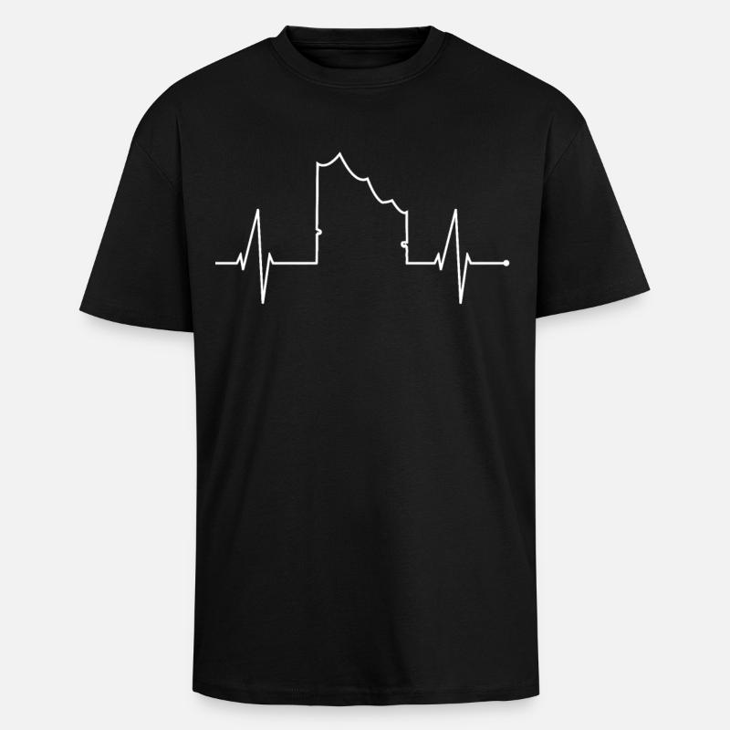 Heartbeat Hambourg Elbphilharmonie Hambourg Pulse - T-shirt unisexe oversize épais - noir