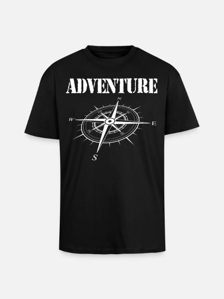 Aventure - T-shirt unisexe oversize épais - noir