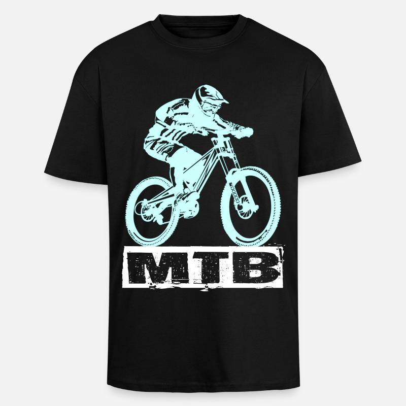 MTB Fahrrad - Oversized Heavyweight Unisex T-Shirt - Schwarz