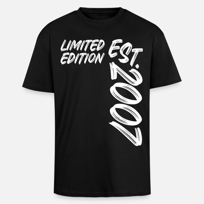 Limited Edition Est. 2007 - Oversized Heavyweight Unisex T-Shirt - Schwarz