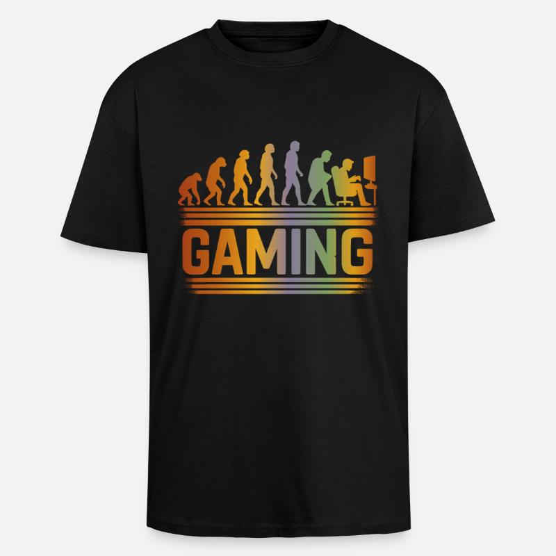 Evolution Gaming - Unisex Oversized Heavyweight T-shirt - black