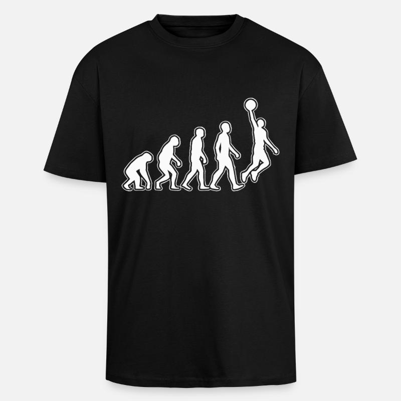 Évolution vers le basketteur - T-shirt unisexe oversize épais - noir