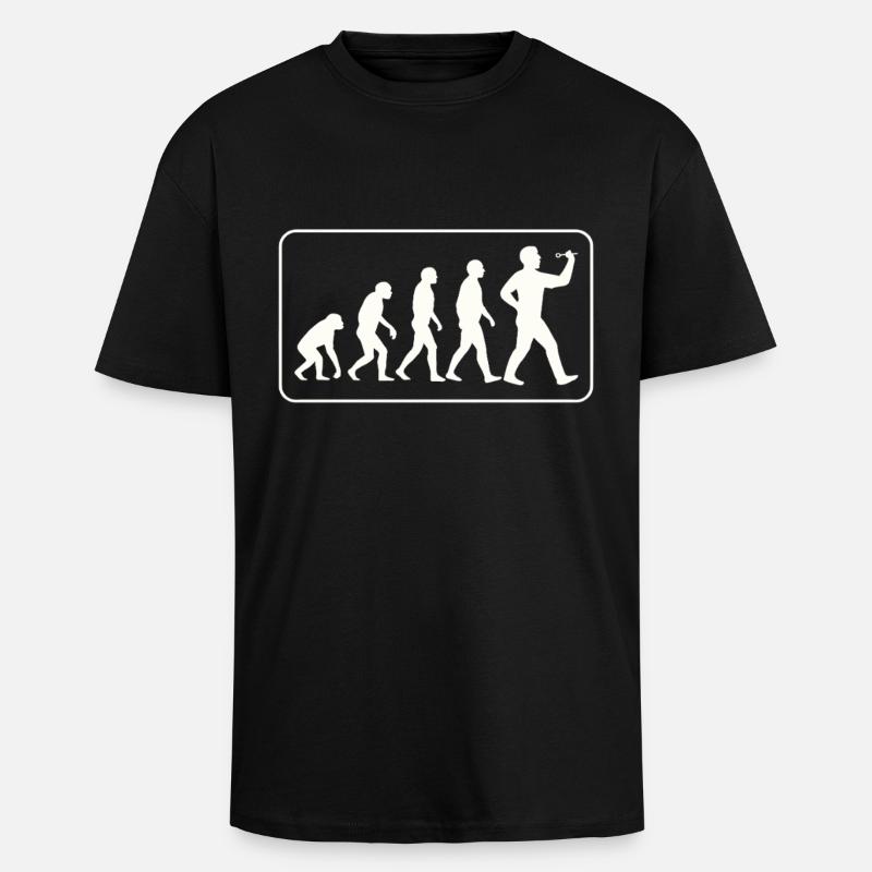 Evolution Dart - Unisex Oversized Heavyweight T-shirt - black
