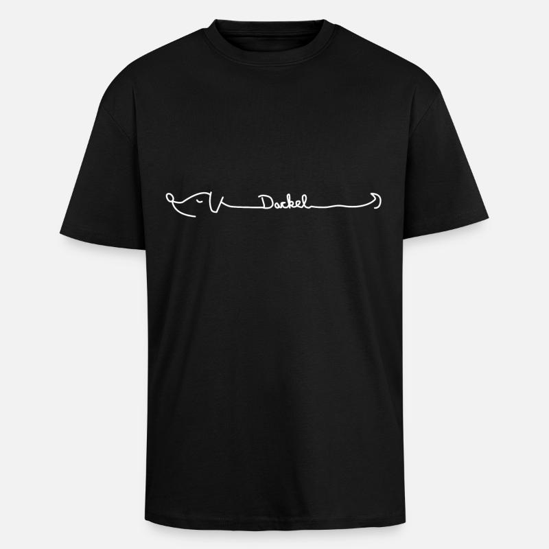 Dackel - Oversized Heavyweight Unisex T-Shirt - Schwarz