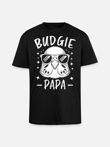 Budgie Saying Funny Budgie Gift - Unisex Oversized Heavyweight T-shirt - black