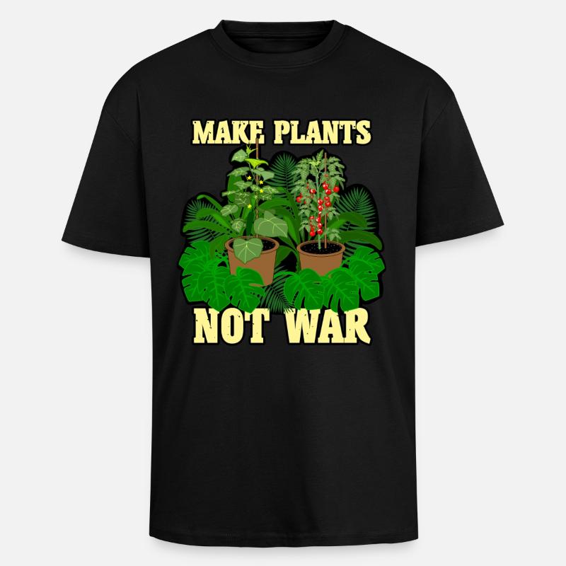 Plants Plants - Unisex Oversized Heavyweight T-shirt - black