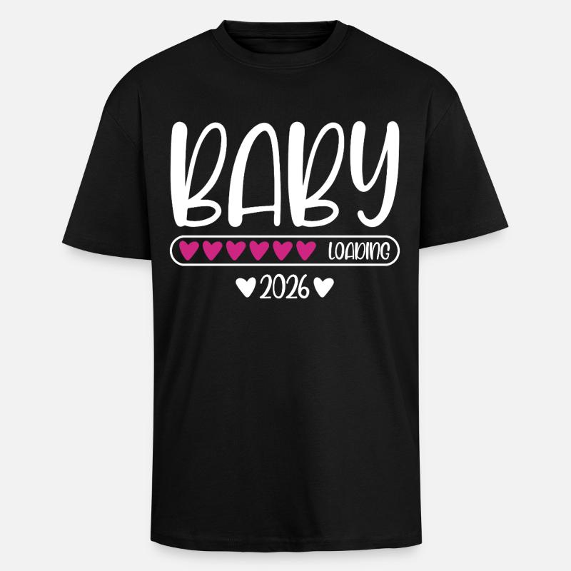 Baby 2026 loading - Unisex Oversized Heavyweight T-shirt - black
