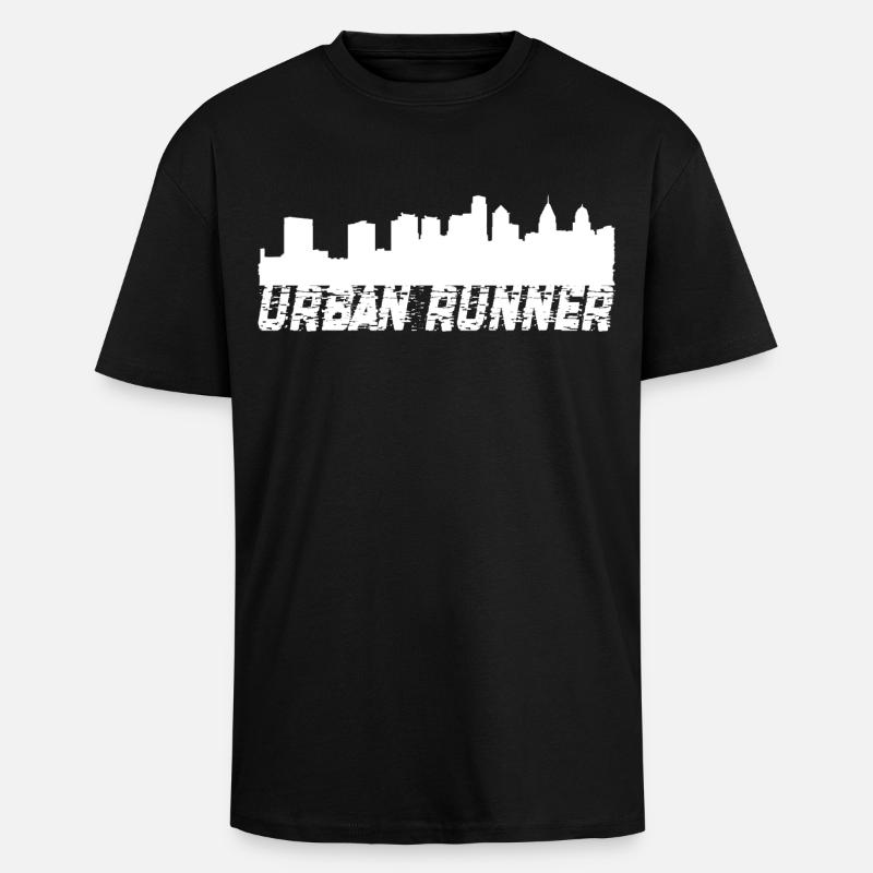 Runner - Oversized Heavyweight Unisex T-Shirt - Schwarz