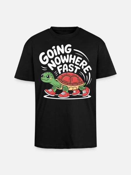 Turtle pace in style - Unisex Oversized Heavyweight T-shirt - black
