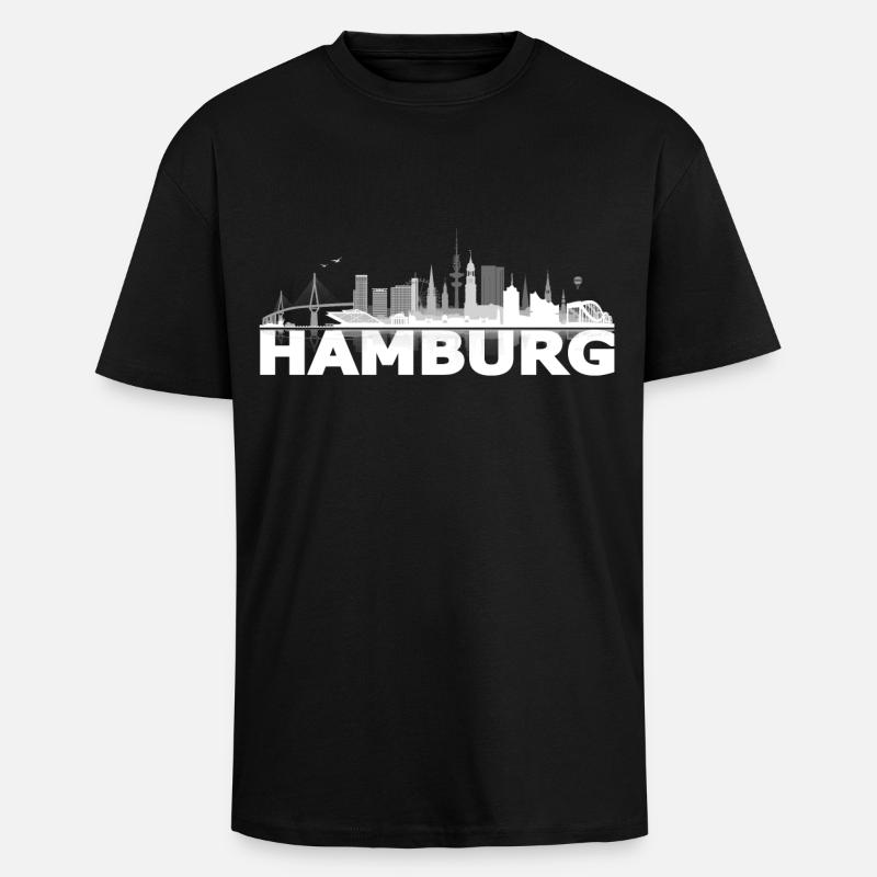 waterkant05_02hell - Oversized Heavyweight Unisex T-Shirt - Schwarz