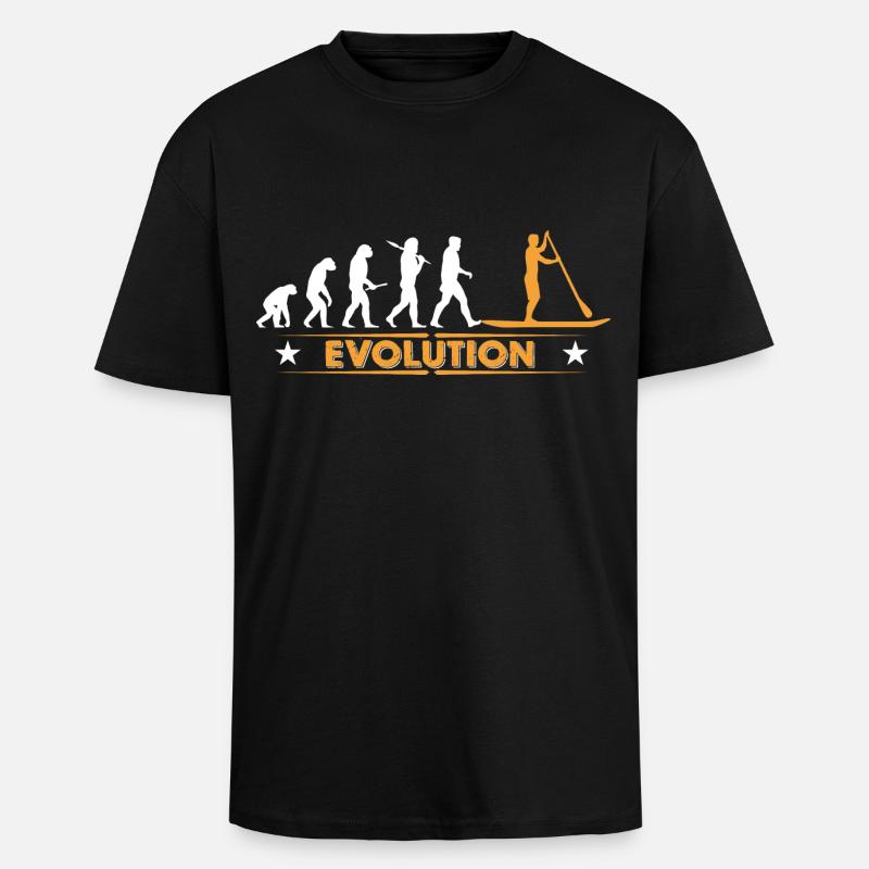 SUP - Stand up paddle - Evolution - Unisex Oversized Heavyweight T-shirt - black
