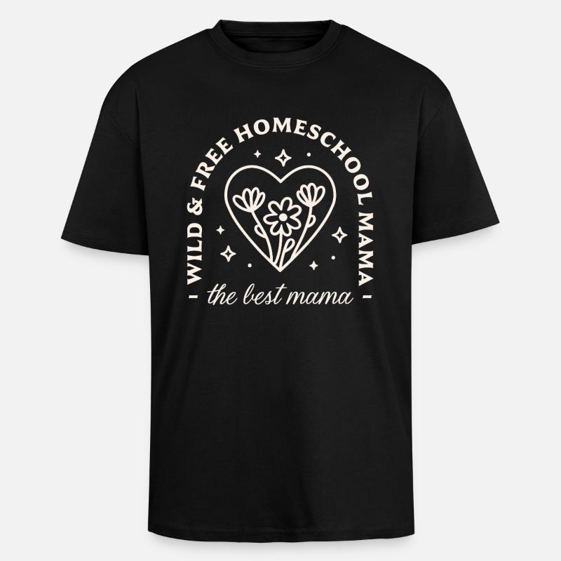 Homeschooling die beste Mutter - Oversized Heavyweight Unisex T-Shirt - Schwarz