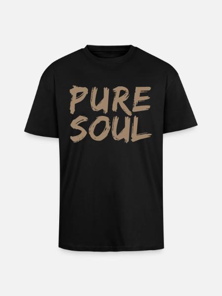 Purity and character pure soul - Unisex Oversized Heavyweight T-shirt - black