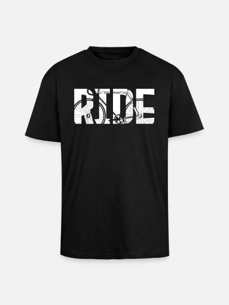 Road cycling - Unisex Oversized Heavyweight T-shirt - black