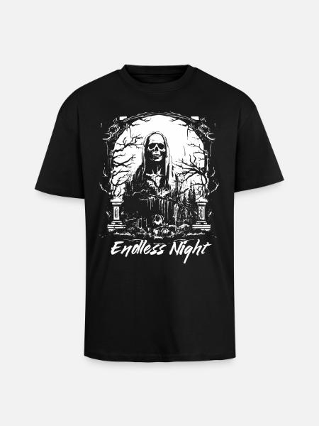Endless Night Grim Reaper - Unisex Oversized Heavyweight T-shirt - black