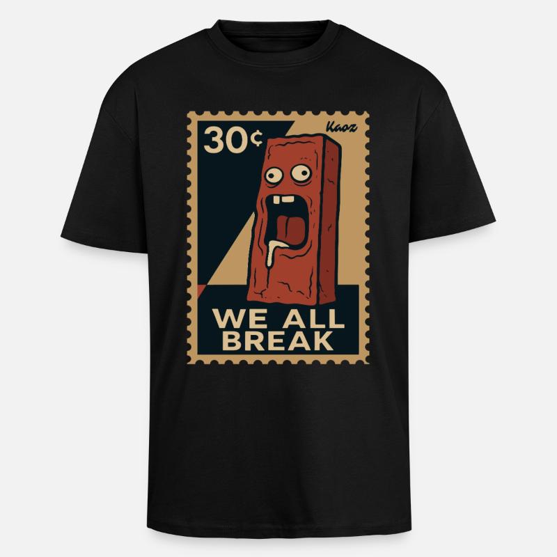 Emo Brick – Cachet d’accablement - T-shirt unisexe oversize épais - noir