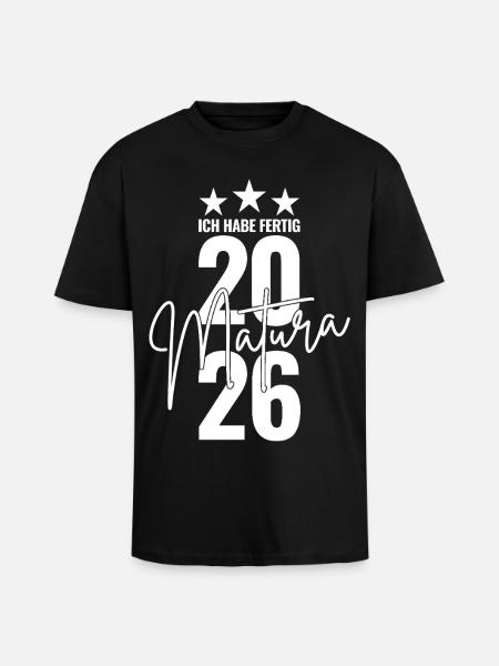 Matura 2026 I'm done - Unisex Oversized Heavyweight T-shirt - black