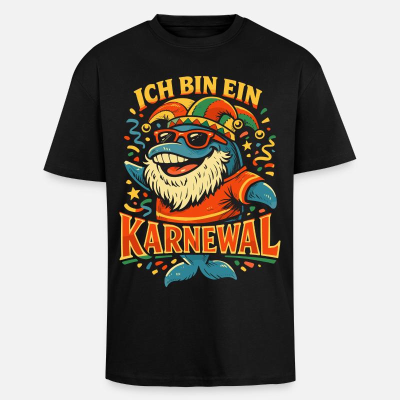 Carnaval de Cologne Cadeau du Carnaval - T-shirt unisexe oversize épais - noir