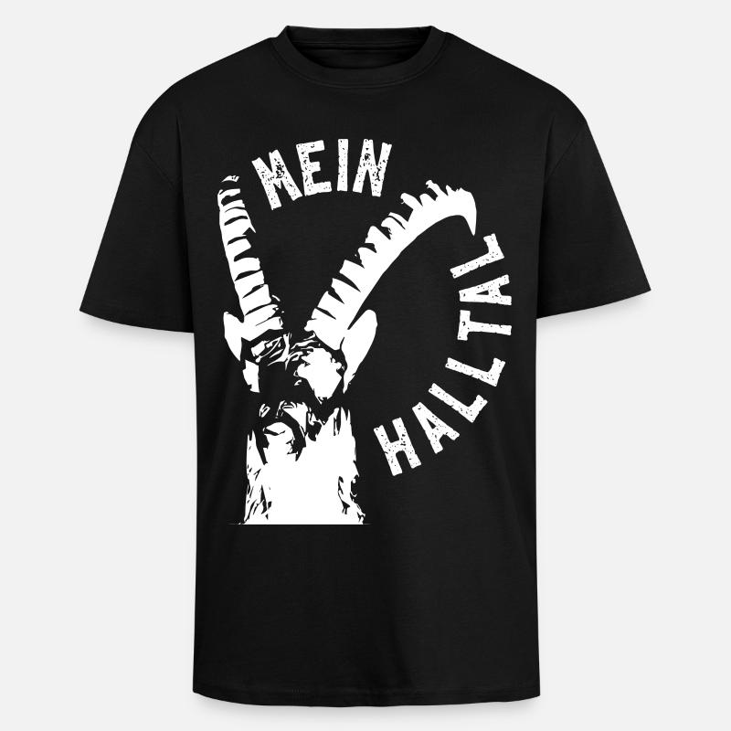 MEIN HALLTAL Steinbock - Oversized Heavyweight Unisex T-Shirt - Schwarz