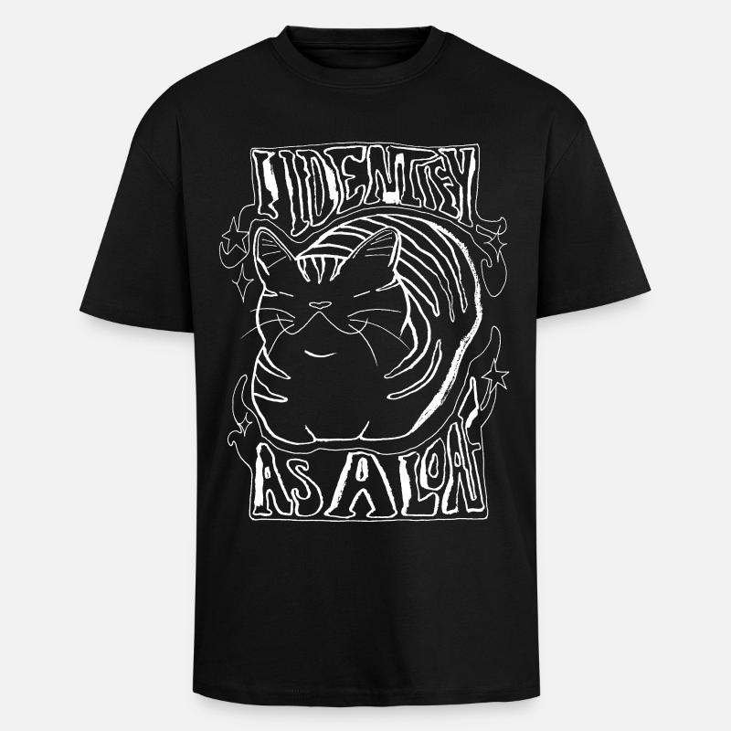I IDENTIFY AS A LOAF - Unisex Oversized Heavyweight T-shirt - black