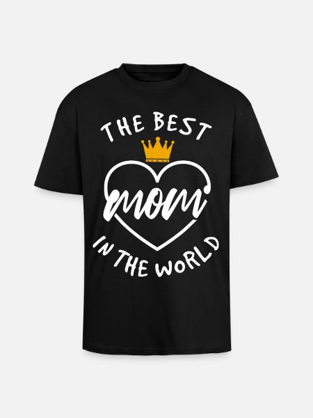 Die beste Mutter der Welt - Oversized Heavyweight Unisex T-Shirt - Schwarz