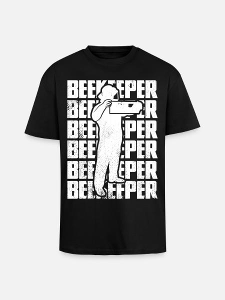 Funny beekeeper - Unisex Oversized Heavyweight T-shirt - black