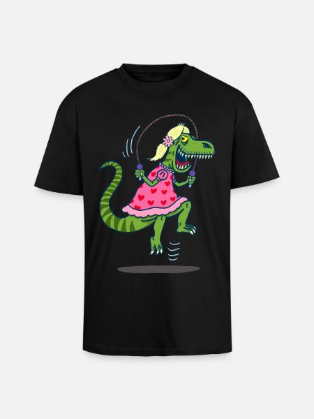 Tyrannosaurus Rex Hunting Ruse - Unisex Oversized Heavyweight T-shirt - black