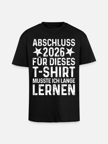 Abschluss 2026 T-Shirt - Oversized Heavyweight Unisex T-Shirt - Schwarz