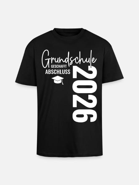 Primary school graduation in 2026 - Unisex Oversized Heavyweight T-shirt - black
