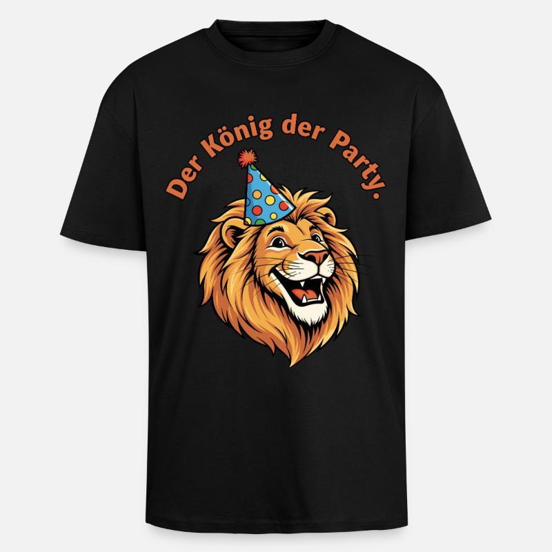 Der König der Party - Oversized Heavyweight Unisex T-Shirt - Schwarz