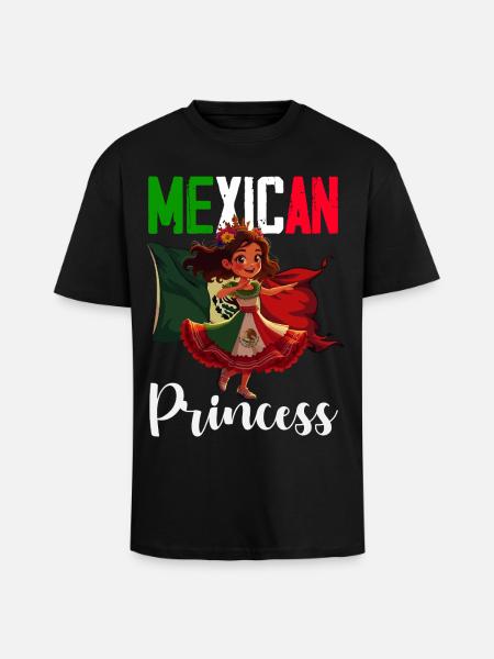 Mexico Pride & Home Mexican Mexico Flag - Unisex Oversized Heavyweight T-shirt - black
