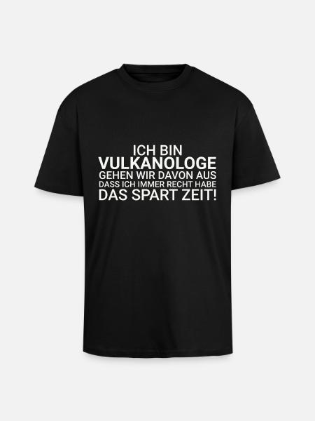 Volcanologist Save time Volcanology - Unisex Oversized Heavyweight T-shirt - black