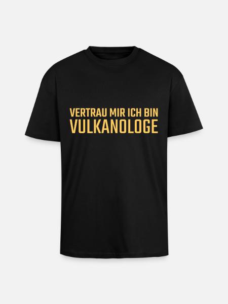Volcanologist Trust me Volcanology - Unisex Oversized Heavyweight T-shirt - black