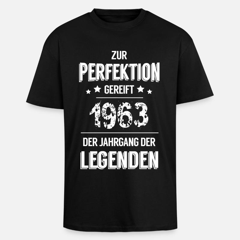 Legenden 1963 - Oversized Heavyweight Unisex T-Shirt - Schwarz