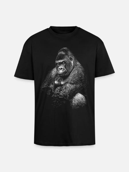 Gorilla - T-shirt unisexe oversize épais - noir