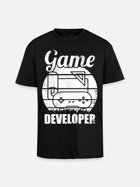 Games Developer - Unisex Oversized Heavyweight T-shirt - black