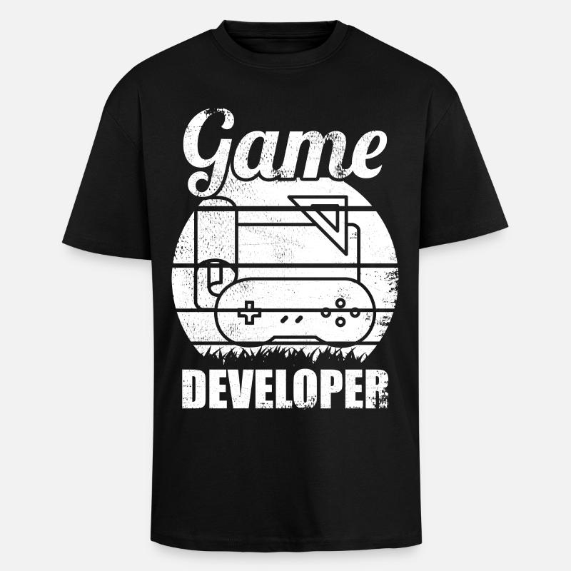 Games Developer - Unisex Oversized Heavyweight T-shirt - black