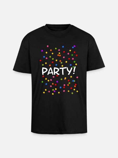 Party Konfetti Silvester Karneval - Oversized Heavyweight Unisex T-Shirt - Schwarz