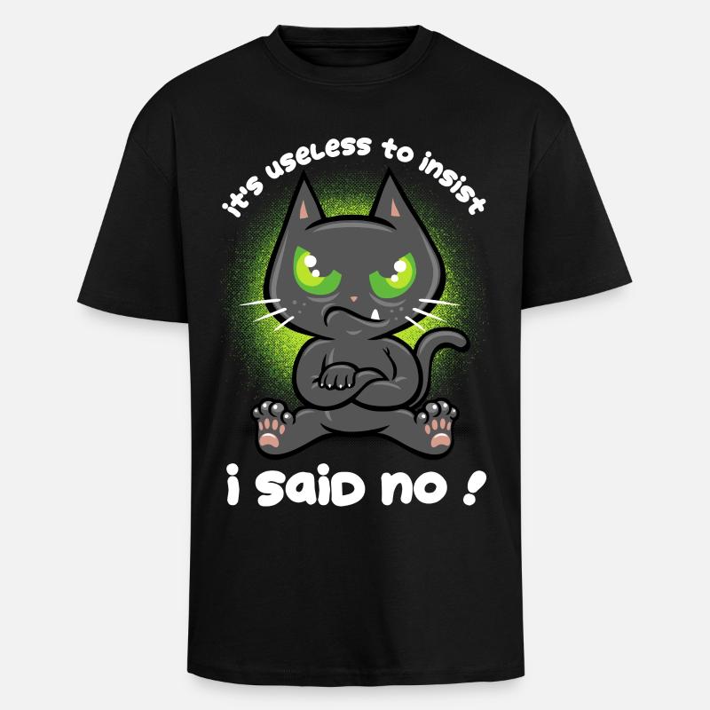 Störrische Katze - Oversized Heavyweight Unisex T-Shirt - Schwarz