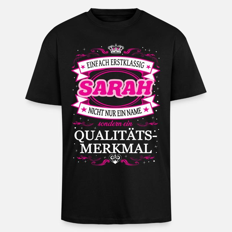 Qualitätsmerkmal Sarah einfach Erstklassig - Oversized Heavyweight Unisex T-Shirt - Schwarz