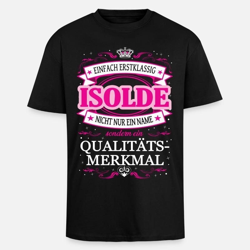 Quality feature Isolde simply first-class - Unisex Oversized Heavyweight T-shirt - black