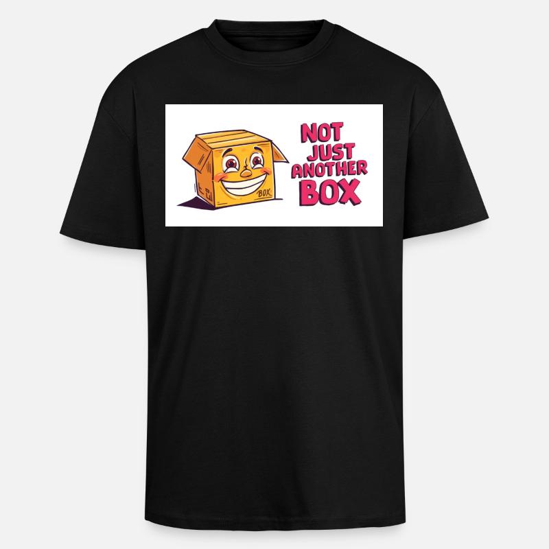 Pas une simple boîte - T-shirt unisexe oversize épais - noir